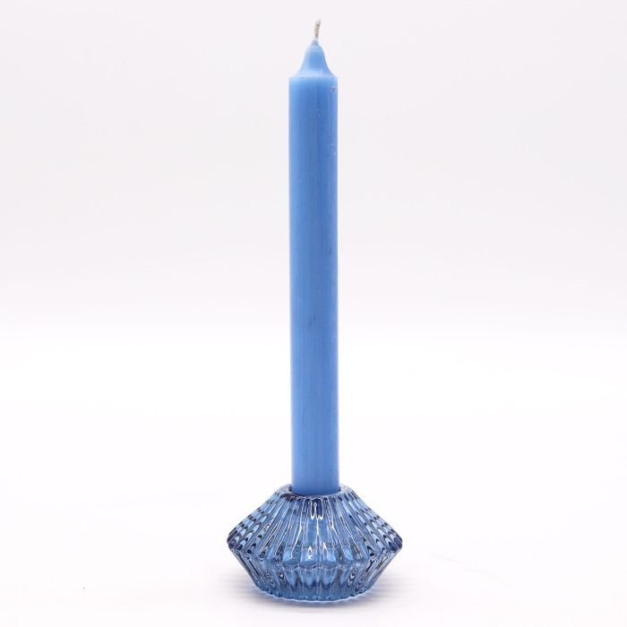 Teelichthalter Set Blau Glas – 2er Set stilvolle Kerzenhalter in Royal Blau für Tischdekoration