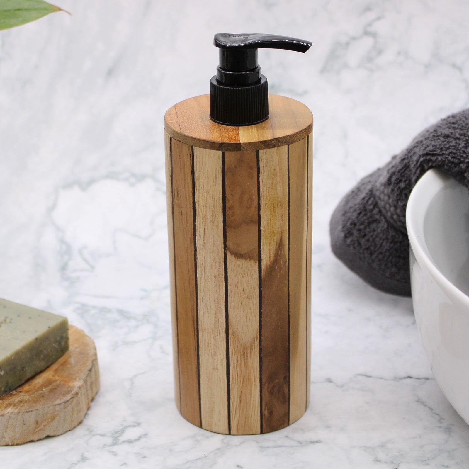bG9jYWw6Ly9tZWRpYS8xSy9FQy82MFIzMEMxRzZSVjNFQzFLL2YzYWU5MjVlLmpwZWc.jpg Natural Teakwood Soap Dispencer - Round