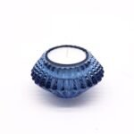 Teelichthalter Set Blau Glas – 2er Set stilvolle Kerzenhalter in Royal Blau für Tischdekoration