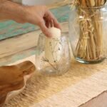 Glas Kerzenhalter Floral Margarita – Vase Kerzenhalter mit Naturdesign aus recyceltem Glas 12x11 cm