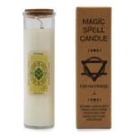 Manifestationskerze Glück – Magic Spell Candle Happiness mit Edelsteinen, 50h, 20 x 5 cm, 280 g