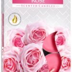 Set of 6 Scented Tealights - Rose