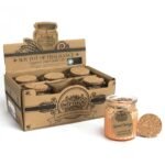 Spiced Orange Duftkerze im Glas mit Korkdeckel – Sojawachs Aromakerze für gemütliche Atmosphäre 7.5x5.5 cm