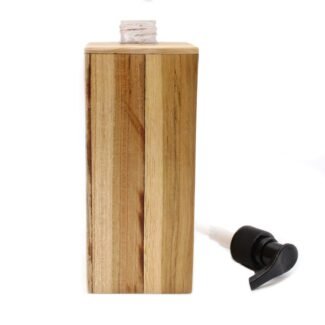 Natural Teakwood Soap Dispencer - Square