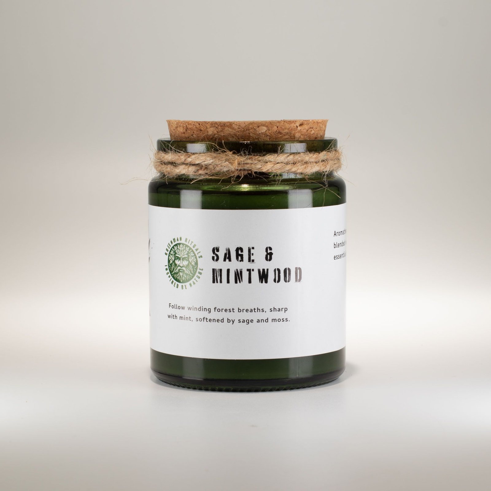 Sojawachs Duftkerze Sage Mintwood – 200g ca. 26h Brenndauer 9x7 cm Woodwick Kerze im Glas