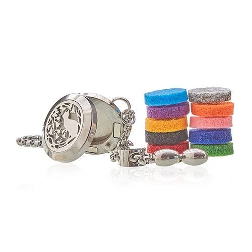 bG9jYWw6Ly9tZWRpYS8xUy8wRS82MFIzMEMxRzZNVkswRTFTL2RhZjVlMTgxLmpwZWc.jpg Aromatherapy Jewellery Chain Bracelet - Cat & Flowers - 20mm