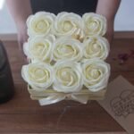 Soap Flower Gift Bouquet - 13 Cream Roses - Heart – Matvana Soap Flower Gift Bouquet - 13 Cream Roses - Heart