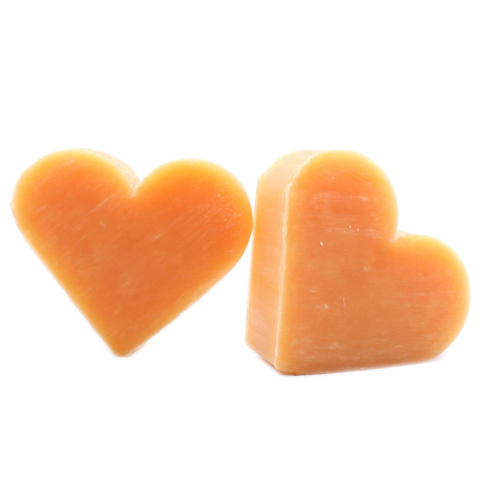 Gästeseife Herz Orange Ingwer 20g – Dekorative Seife für Gäste mit warm-frischem Duft