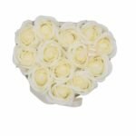 Soap Flower Gift Bouquet - 13 Cream Roses - Heart – Matvana Soap Flower Gift Bouquet - 13 Cream Roses - Heart