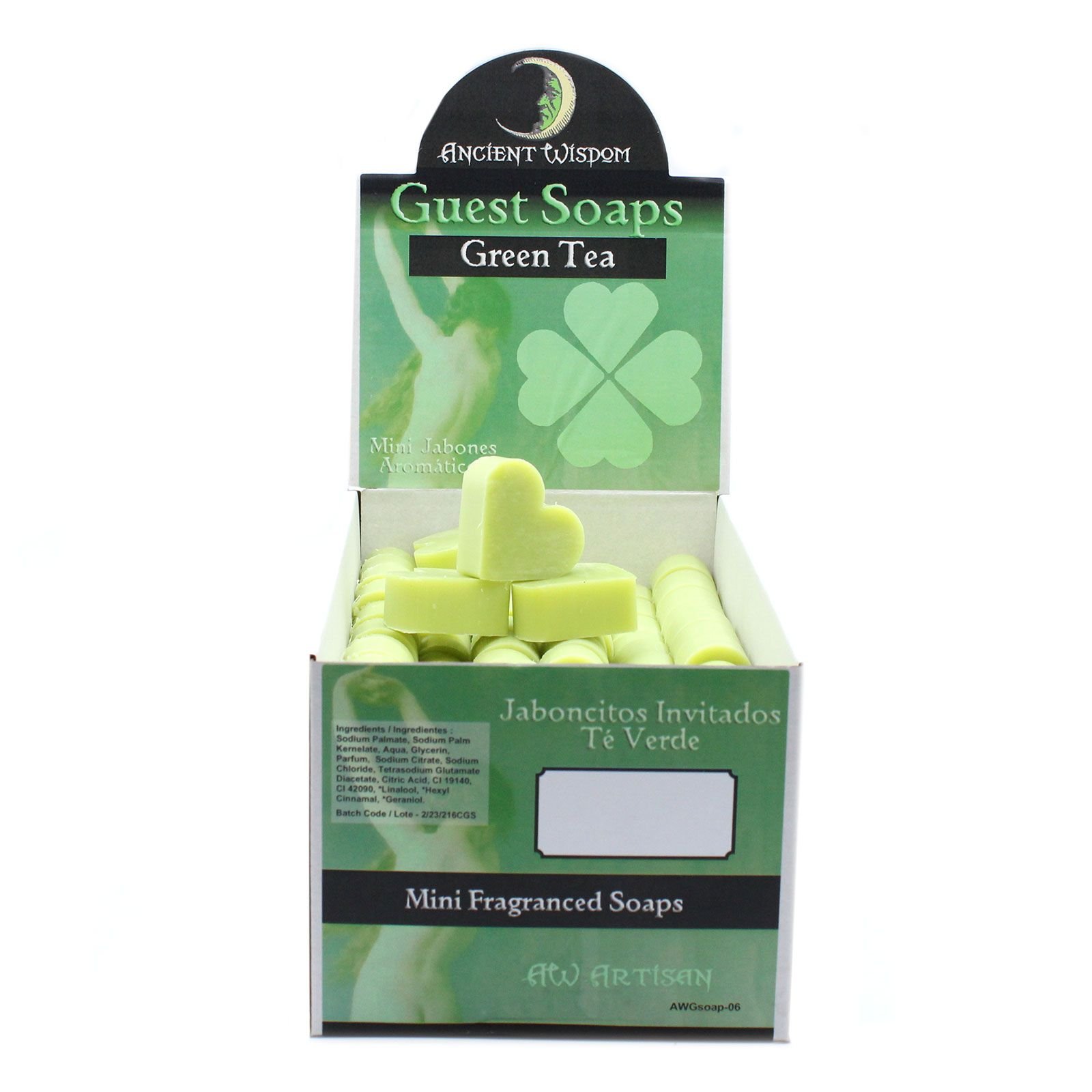 Heart Guest Seife Green Tea 20g – Herzförmige Gästeseife mit frischem Grüntee-Duft