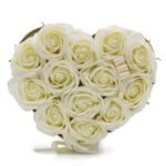 Soap Flower Gift Bouquet - 13 Cream Roses - Heart – Matvana Soap Flower Gift Bouquet - 13 Cream Roses - Heart