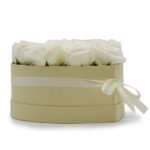 Soap Flower Gift Bouquet - 13 Cream Roses - Heart – Matvana Soap Flower Gift Bouquet - 13 Cream Roses - Heart