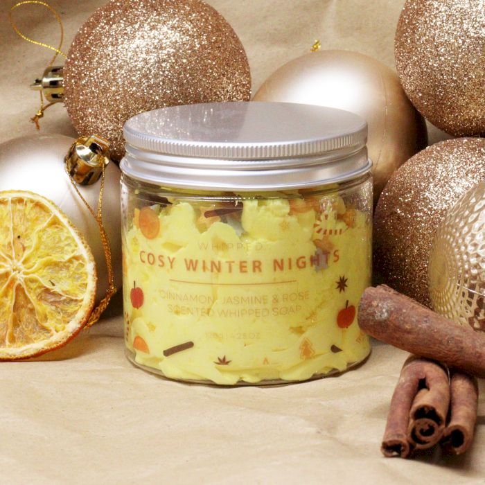 bG9jYWw6Ly9tZWRpYS9TSi80Qy82MFIzMEMxRzZSV0s0Q1NKLzE1OTAxOWVhLmpwZWc.jpg Cosy Winter Nights Whipped Cream Soap 120g