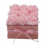 Soap Flower Gift Bouquet - 9 Pink Roses - Square – Matvana Soap Flower Gift Bouquet - 9 Pink Roses - Square