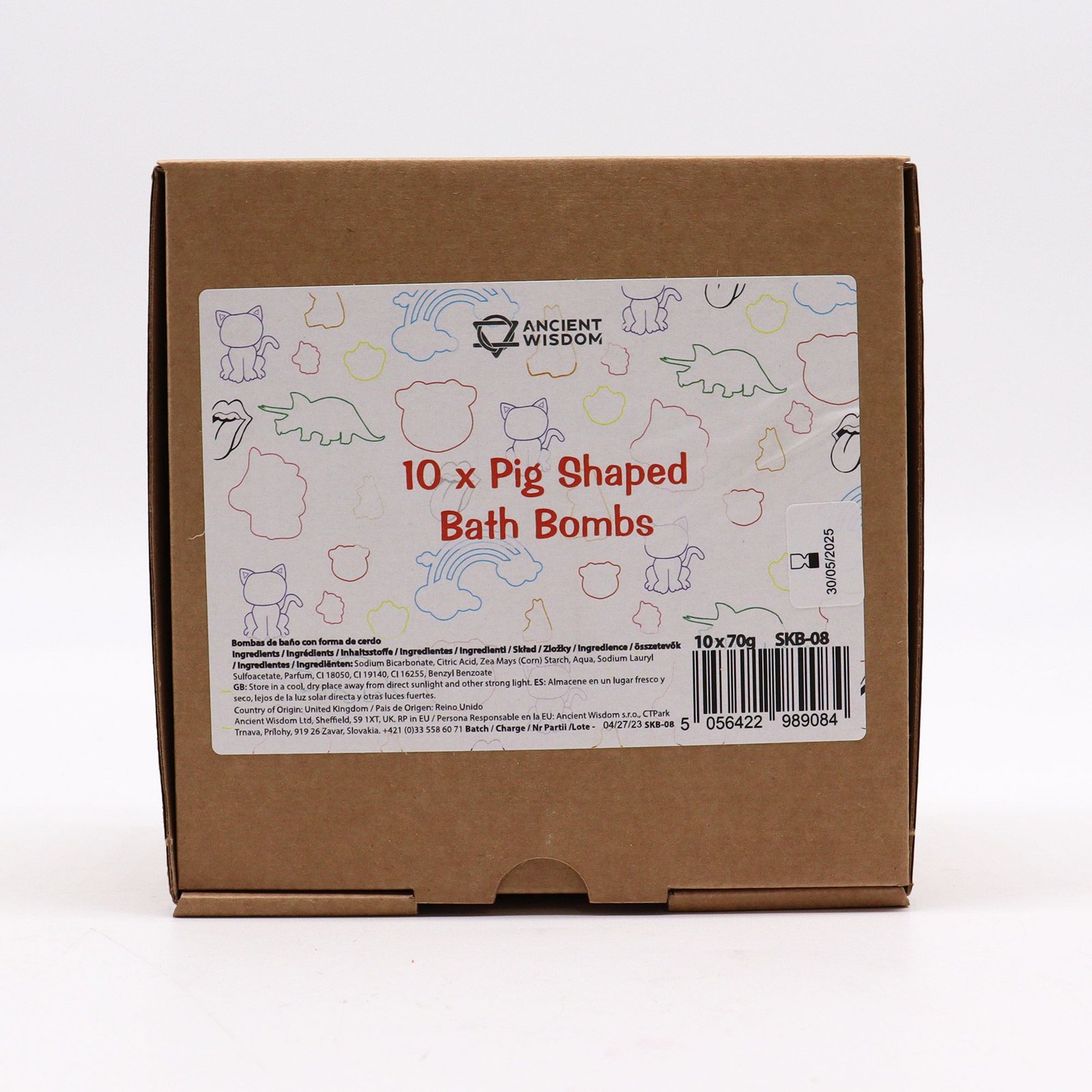 Pig Bathbomb 70g - Vanilla Cupcake
