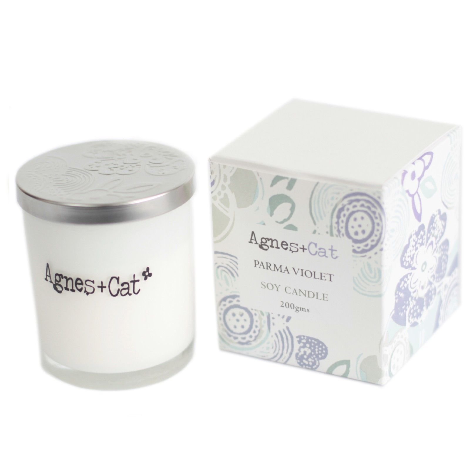 Duftkerze Glas Parma Violett – Große Sojawachs Kerze im Glas mit floralem Duft ca. 30–40h Brenndauer