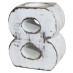 Kerzenhalter Zahl 8 Holz