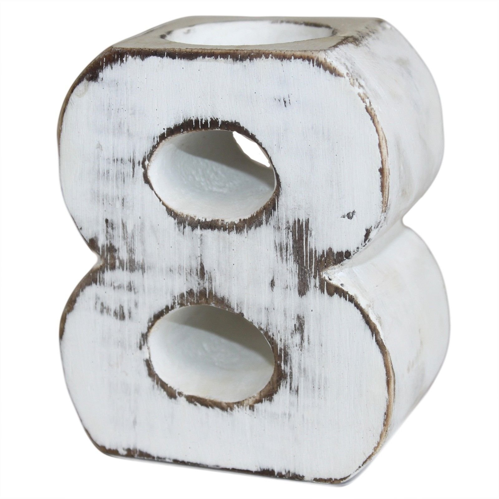 Kerzenhalter Zahl 8 Holz