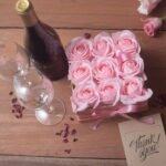 Soap Flower Gift Bouquet - 9 Pink Roses - Square – Matvana Soap Flower Gift Bouquet - 9 Pink Roses - Square