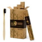 1x Bamboo Toothbrush - Charcoal Medium Soft