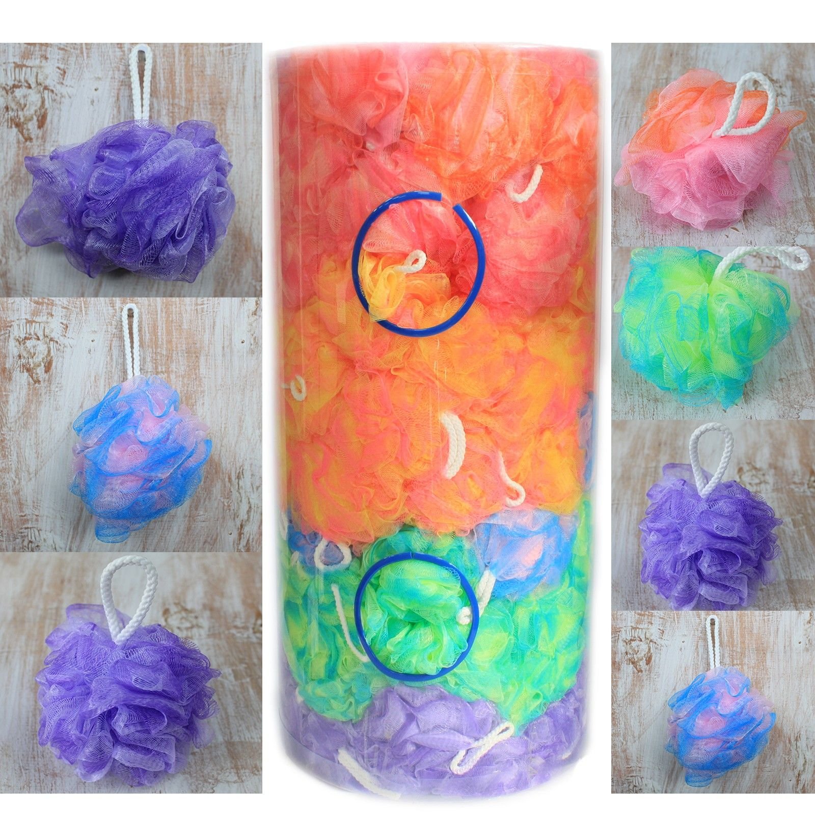 Pretty Variegated Scrunchies 4 asst (display tube) - 40gm